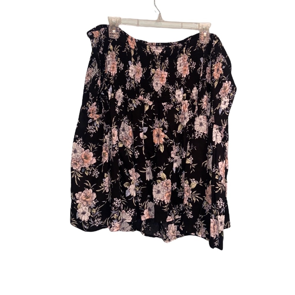 Long sleeve torrid blouse off the shoulder floral print